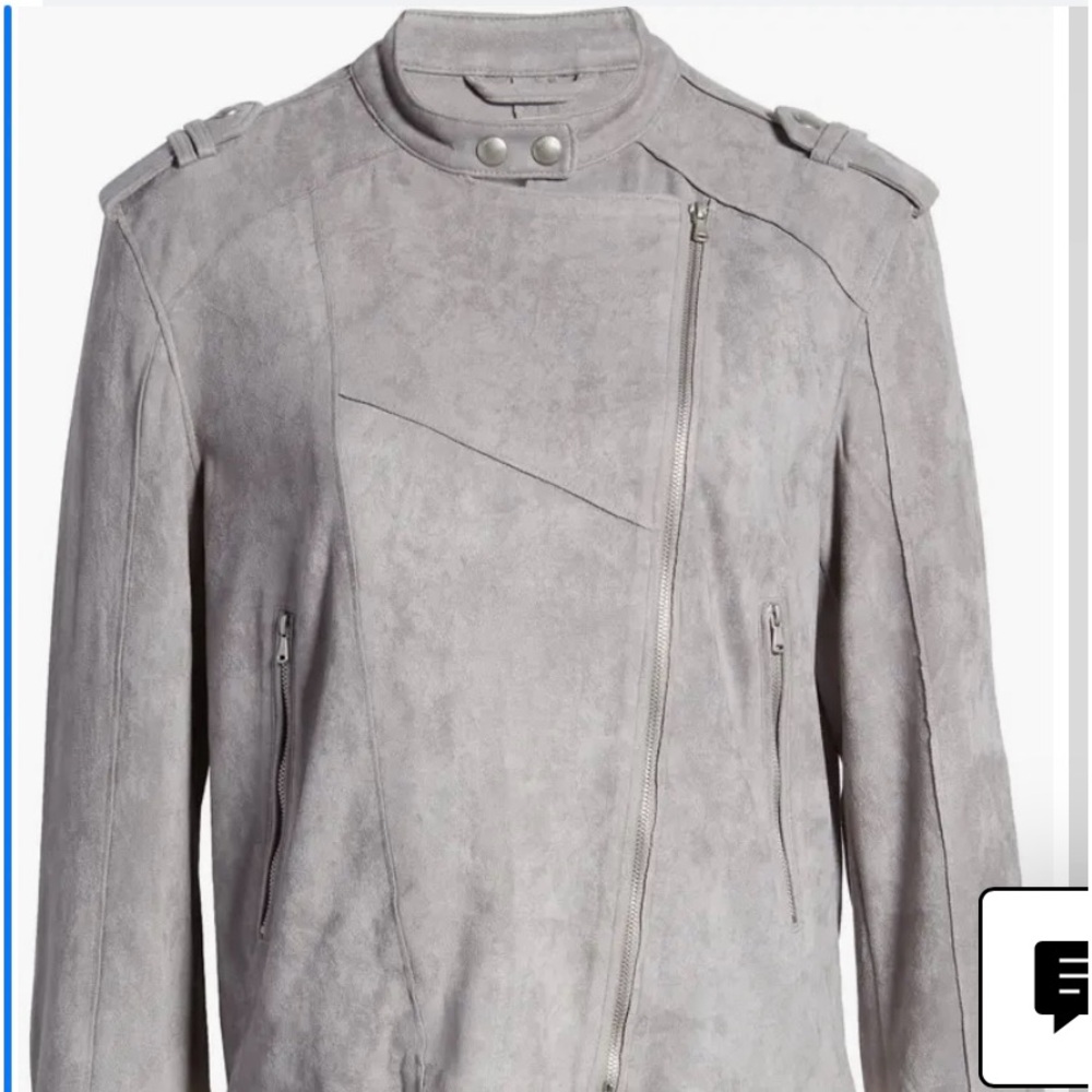 Blank NYC Faux Suede Moto Bomber